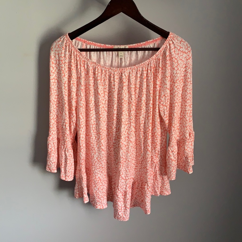 NWT Style & Co Pink Print Pattern Blouse